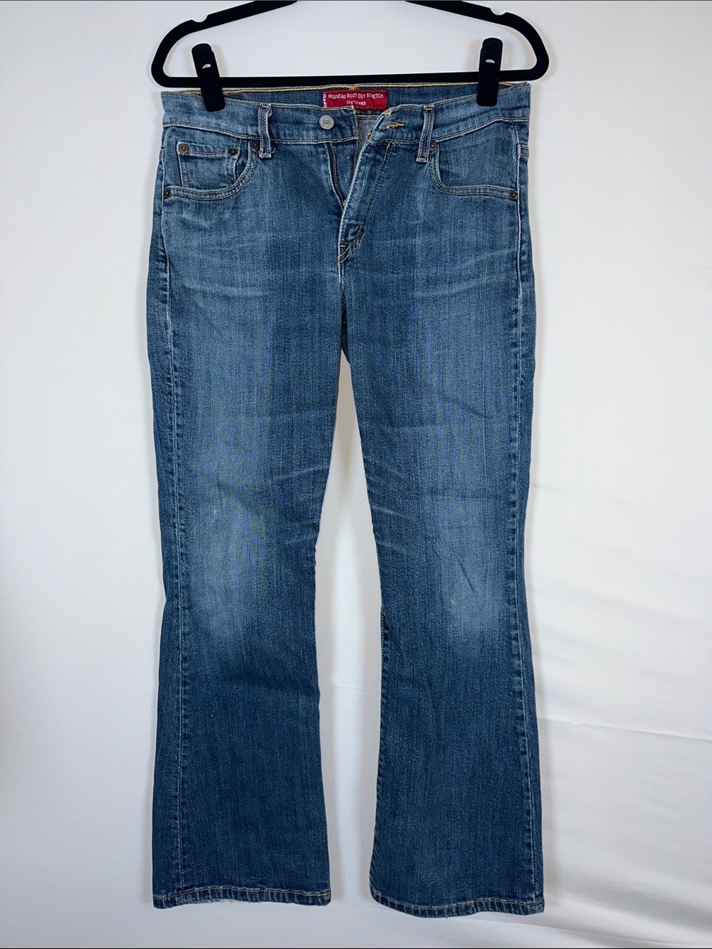 Levi's 515 Bootcut Jeans 6 Short Blue Stretch Denim Mid Rise Classic SEE PIX